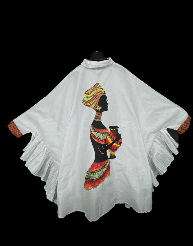 Ruffle Top with Portrait