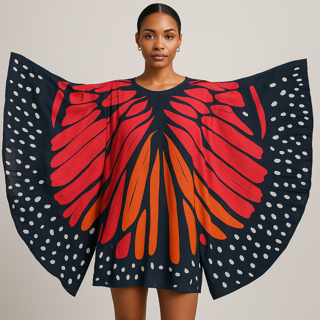 Butterfly Angel Wing Sleeves Dress