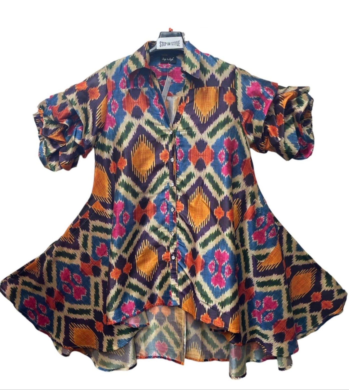 Rumba Sleeves Shirt Dress