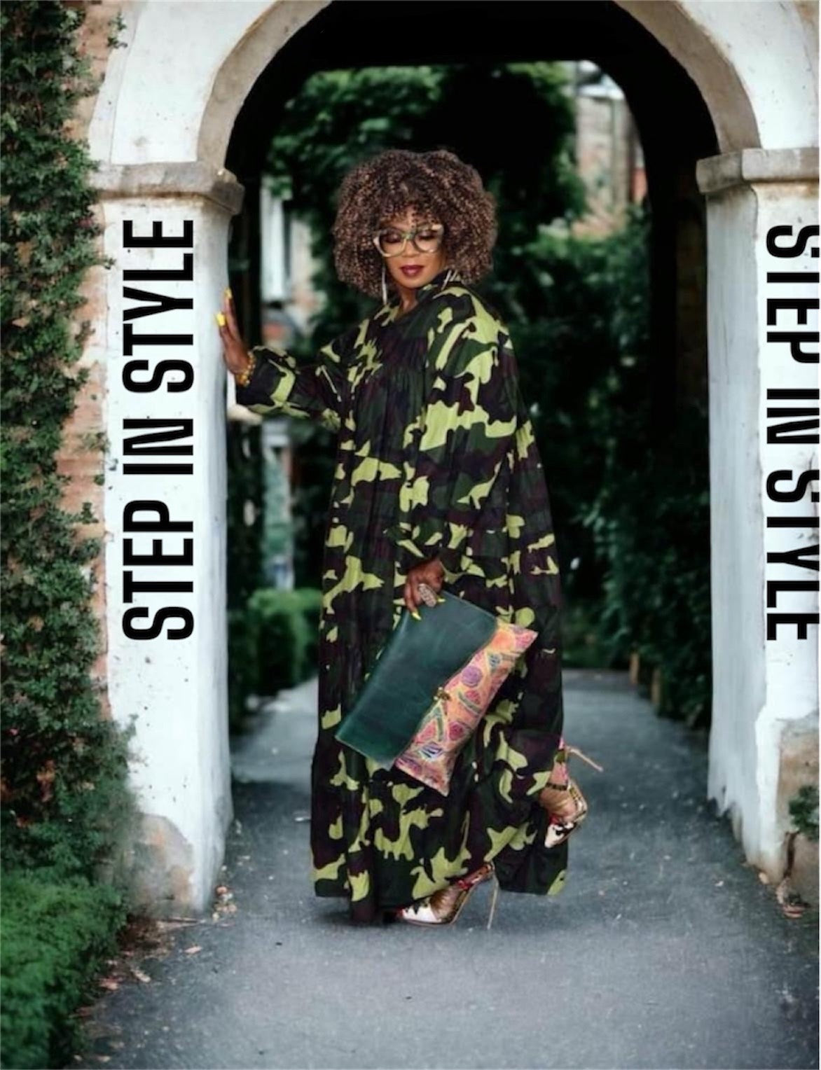 Camo Long Sleeve Tiered Dress